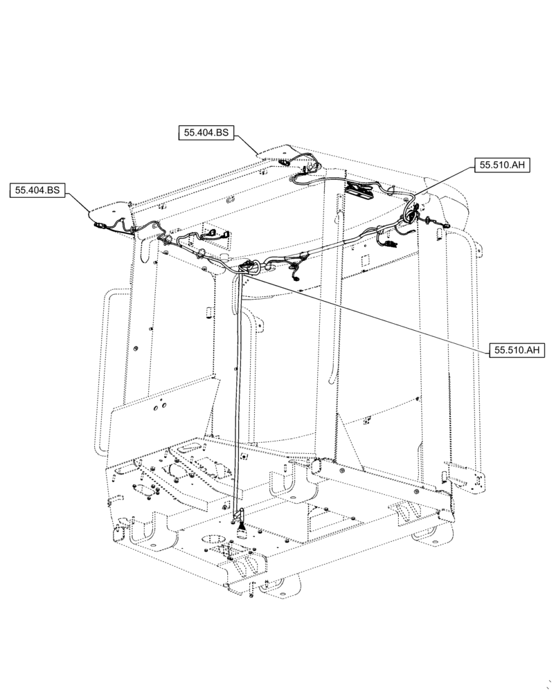 Схема запчастей Case 721F - (00.000.55[04]) - PICTORIAL INDEX - ELECTRICAL SYSTEMS (00) - GENERAL & PICTORIAL INDEX