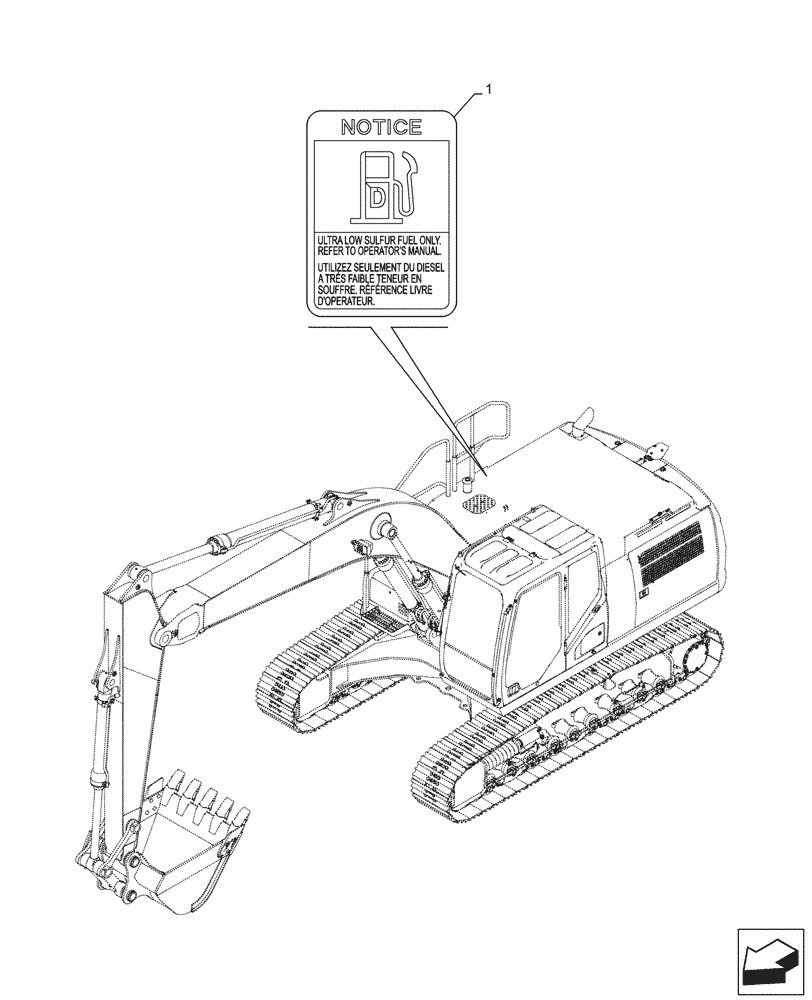 Схема запчастей Case CX250D LC LR - (90.108.AC[12]) - WARNING, DECALS (90) - PLATFORM, CAB, BODYWORK AND DECALS