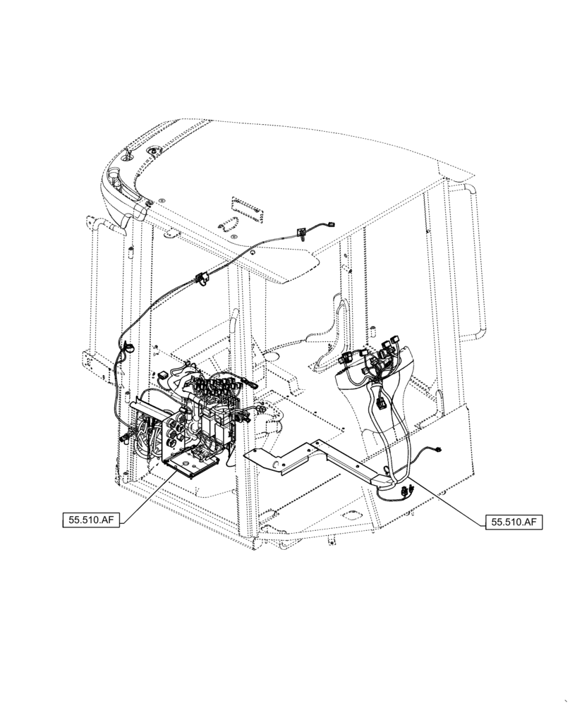 Схема запчастей Case 721F - (00.000.55[03]) - PICTORIAL INDEX - ELECTRICAL SYSTEMS (00) - GENERAL & PICTORIAL INDEX