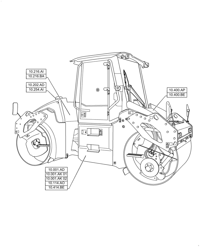 Схема запчастей Case DV210D - (10.000.00) - ENGINE (10) - ENGINE
