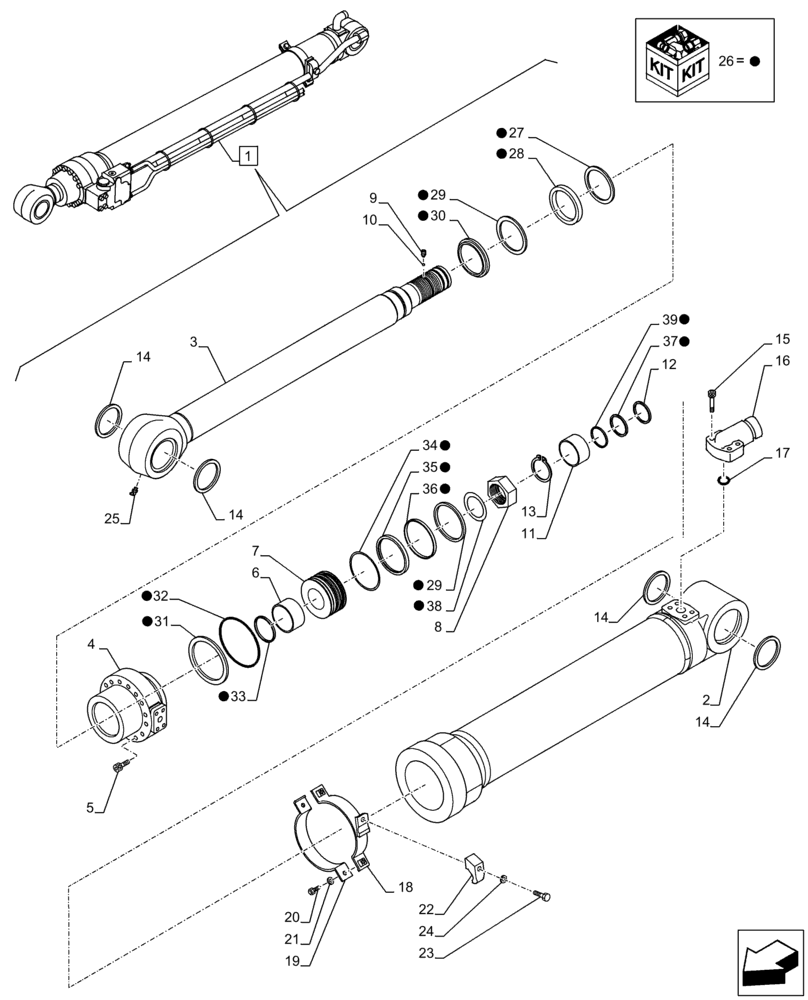 Схема запчастей Case CX250D LC LR - (35.737.AA[02]) - VAR - 481064 - ARM, CYLINDER, SAFETY VALVE, COMPONENTS (35) - HYDRAULIC SYSTEMS