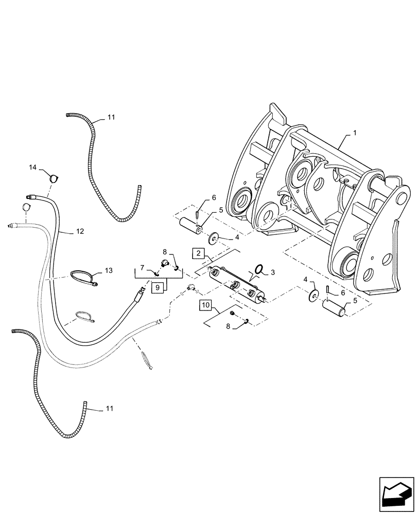 Схема запчастей Case 721F - (82.300.AX) - HYDRAULIC COUPLER, Z-BAR & XR, JRB COMP CNH (82) - FRONT LOADER & BUCKET