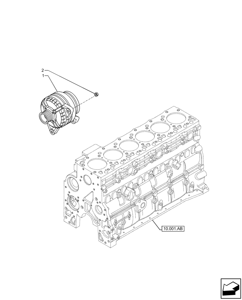 Схема запчастей Case F4HFE413Y B001 - (55.301.AA) - ALTERNATOR (55) - ELECTRICAL SYSTEMS