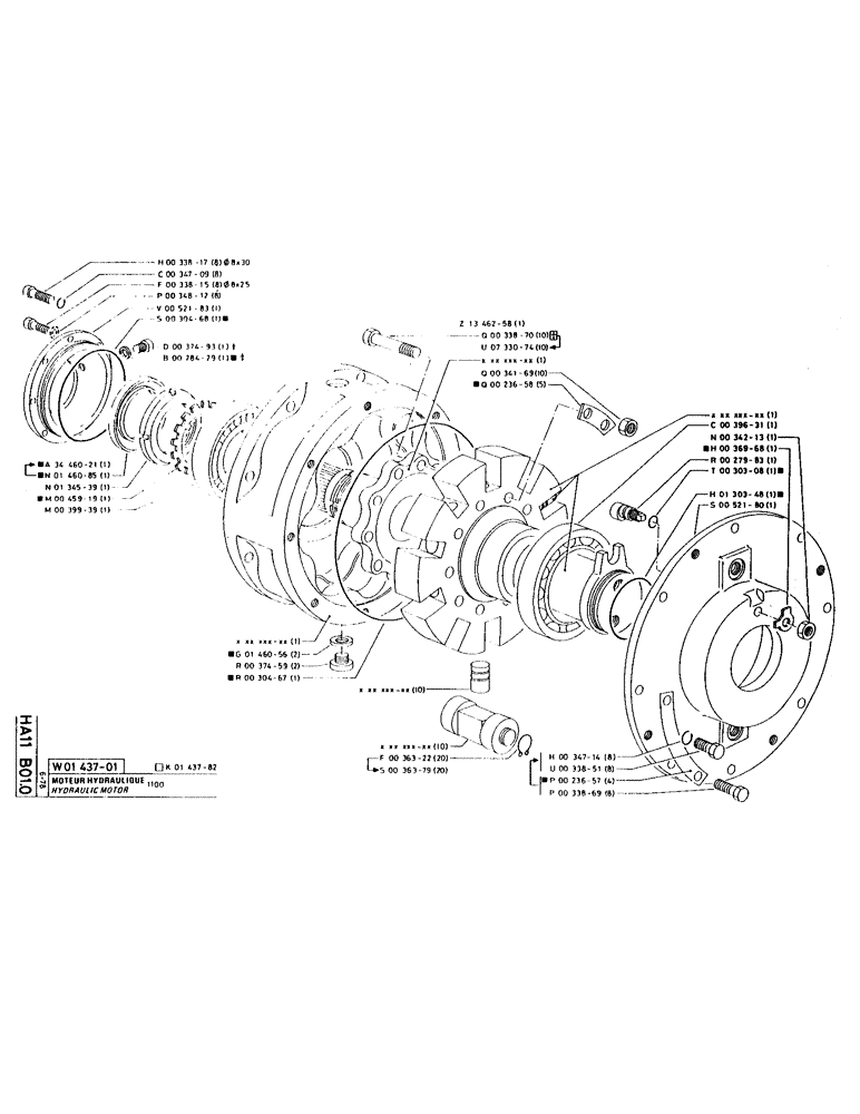 Схема запчастей Case LC80M - (059) - HYDRAULIC MOTOR 