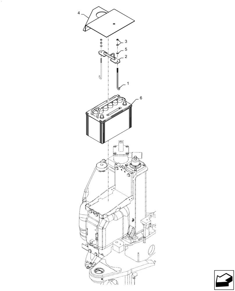 Схема запчастей Case CX31B - (55.302.AG) - BATTERY INSTALL (55) - ELECTRICAL SYSTEMS