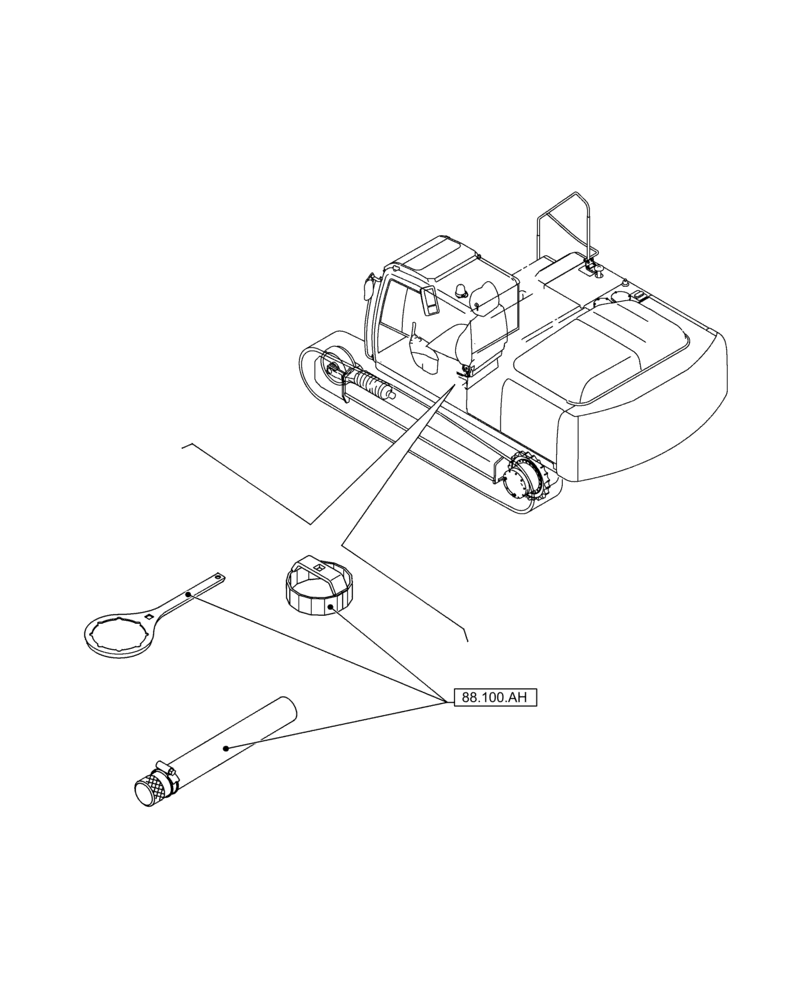 Схема запчастей Case CX250D LC - (88.000.00) - SECTION INDEX - ACCESSORIES (88) - ACCESSORIES