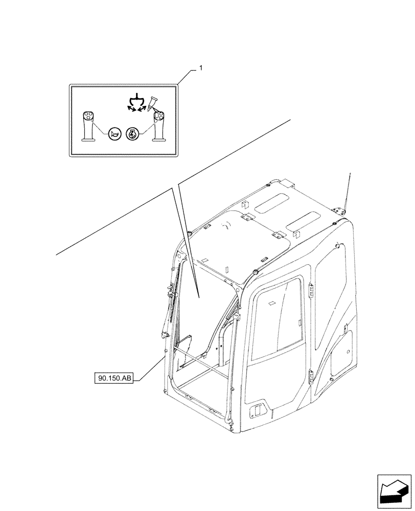 Схема запчастей Case CX130D LC - (90.108.AA[03]) - VAR - 461865 - DECAL, CONTROLS, HAMMER CIRCUIT, W/ ELECTRICAL PROPORTIONAL CONTROL (90) - PLATFORM, CAB, BODYWORK AND DECALS