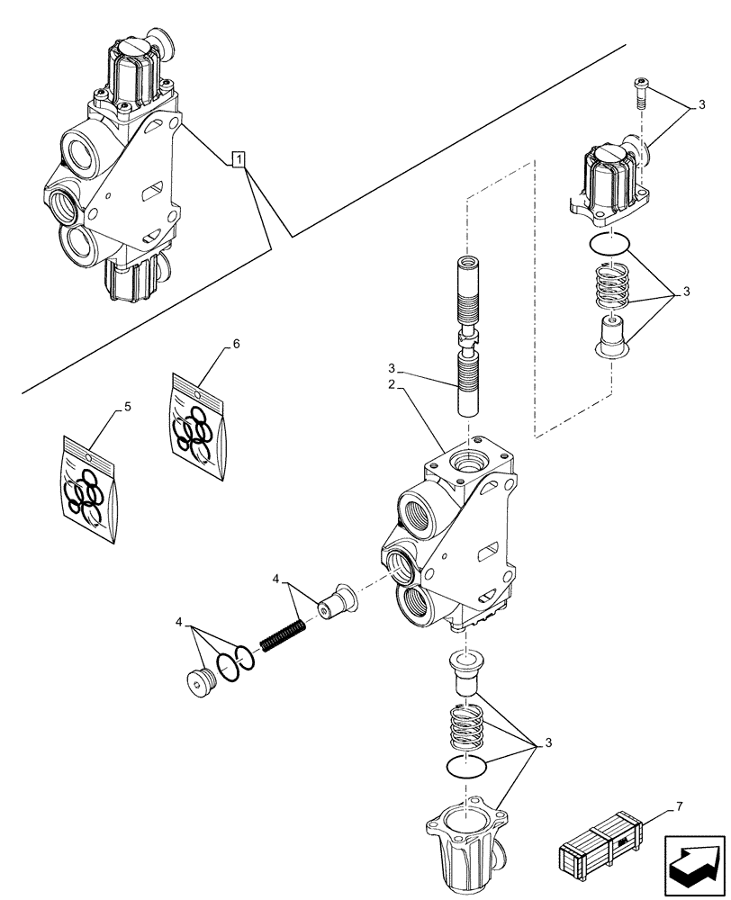 Схема запчастей Case 580SN - (35.359.AB[20]) - BACKHOE CONTROL VALVE, STABILIZER SECTION (35) - HYDRAULIC SYSTEMS