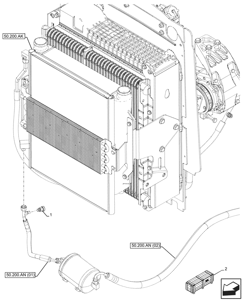Схема запчастей Case 590SN - (55.050.AA[02]) - VAR - 747853, 747855 - AIR CONDITIONING, PRESSURE SWITCH (55) - ELECTRICAL SYSTEMS
