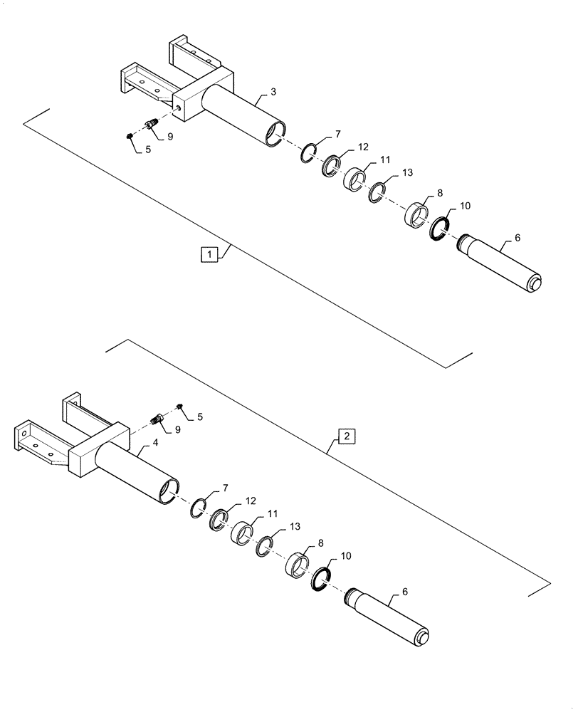 Схема запчастей Case 750M WT/LGP - (48.138.AB[03]) - YOKE (48) - TRACKS & TRACK SUSPENSION
