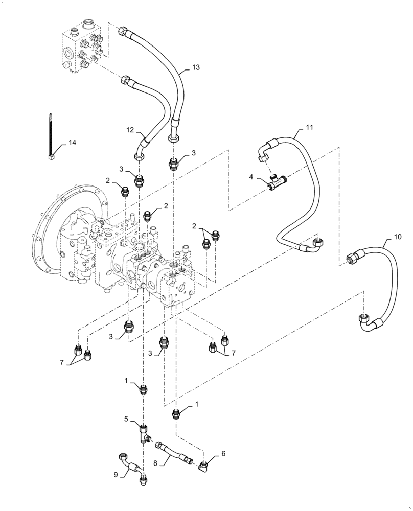 Схема запчастей Case DV209C - (35.995.AB[05]) - DRUM VIBRATION HYDRAULIC LINES, HIGH FREQUENCY ASN SER#NFNTR2035 (35) - HYDRAULIC SYSTEMS