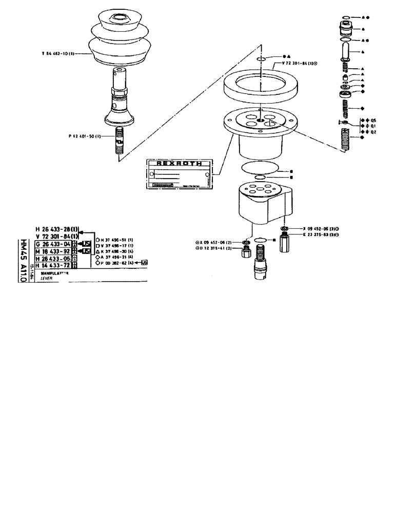 Схема запчастей Case 90BCL - (281) - LEVER (07) - HYDRAULIC SYSTEM
