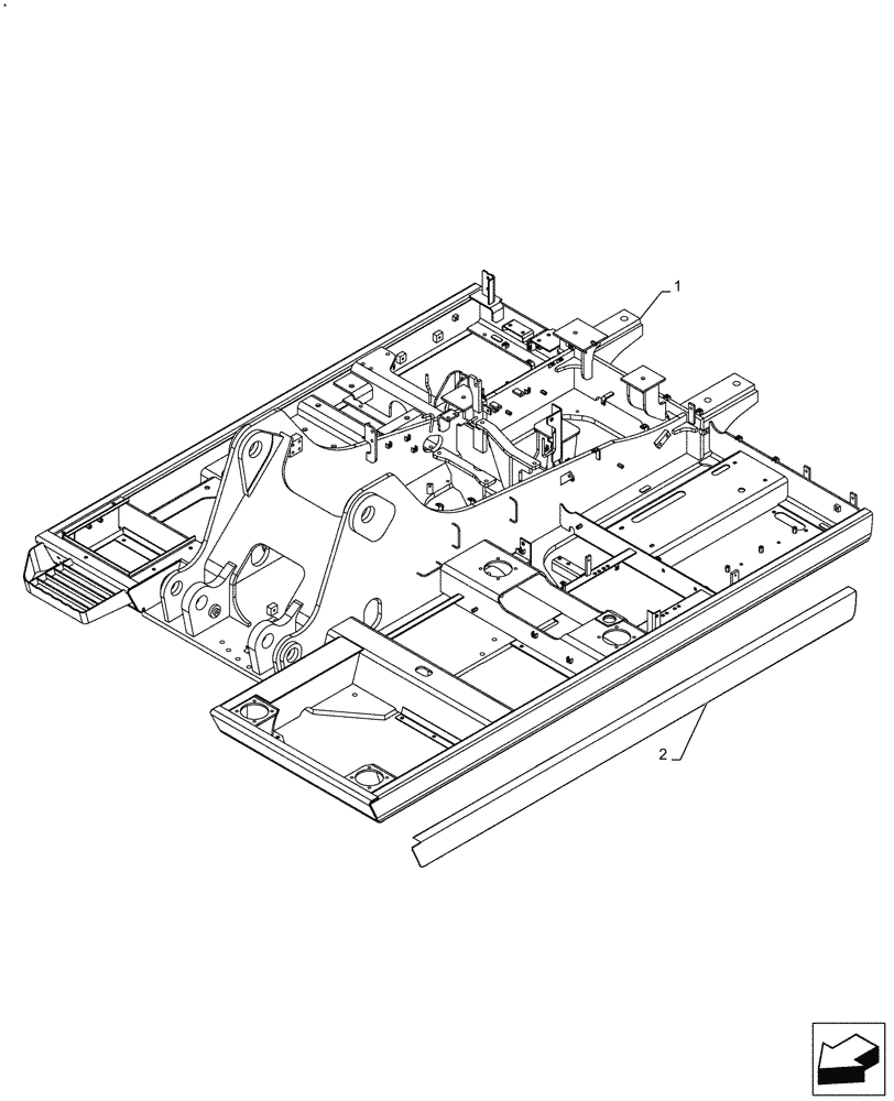 Схема запчастей Case CX160D LC - (39.101.AC) - UPPER, FRAME (39) - FRAMES AND BALLASTING
