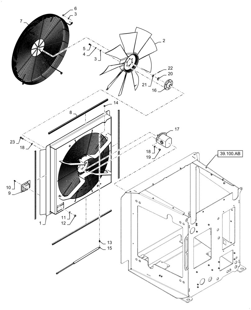 Схема запчастей Case 1021F - (35.526.01[09]) - HYDRAULIC FAN DRIVE COOLING SYSTEM (35) - HYDRAULIC SYSTEMS