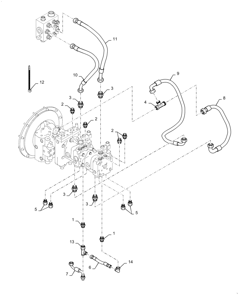 Схема запчастей Case DV209C - (35.995.AB[04]) - DRUM VIBRATION HYDRAULIC LINES ASN SER# NFNTR 2035 (35) - HYDRAULIC SYSTEMS