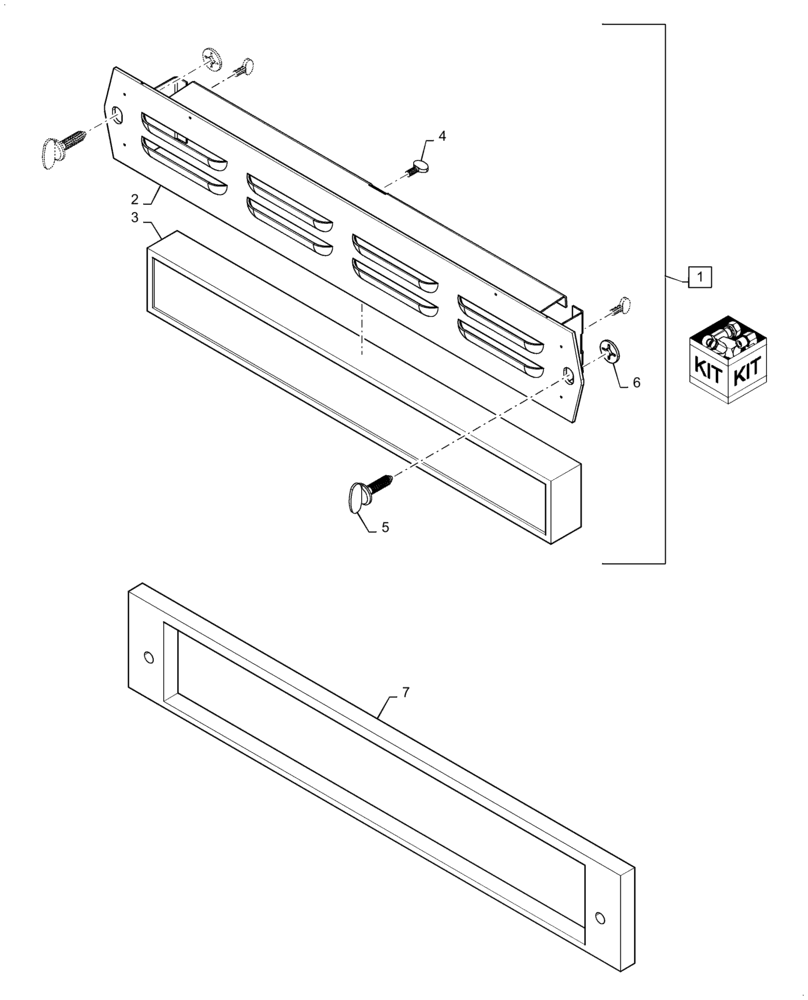 Схема запчастей Case 1650L - (09-25[01]) - CAB CLEAN AIR FILTER KIT (09) - Section 9