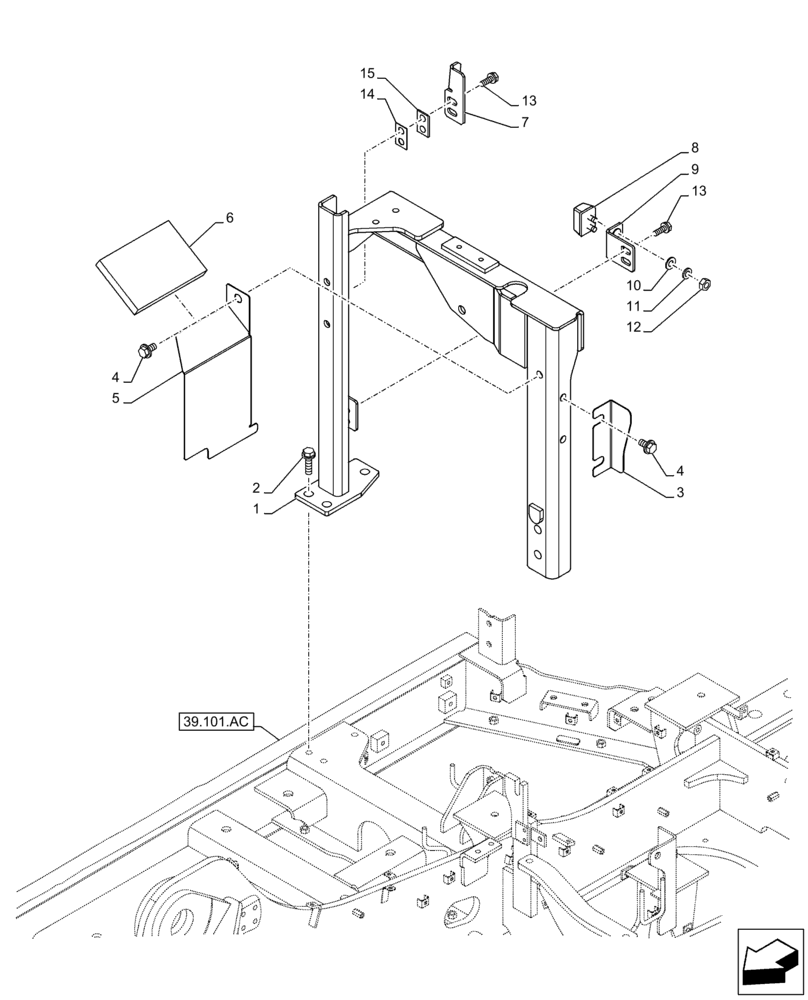 Схема запчастей Case CX130D LC - (90.105.BV[02]) - HOUSING & COVERS (90) - PLATFORM, CAB, BODYWORK AND DECALS