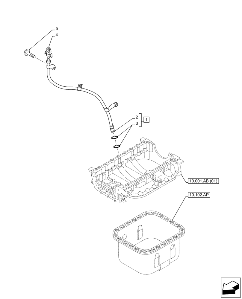 Схема запчастей Case AR-4JJ1XASS01-02 - (10.304.AS) - DIPSTICK (10) - ENGINE