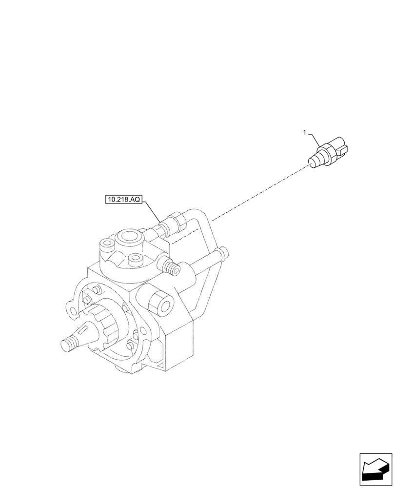 Схема запчастей Case AR-4JJ1XASS01-02 - (55.010.AJ) - FUEL INJECTION PUMP, SENSOR (55) - ELECTRICAL SYSTEMS
