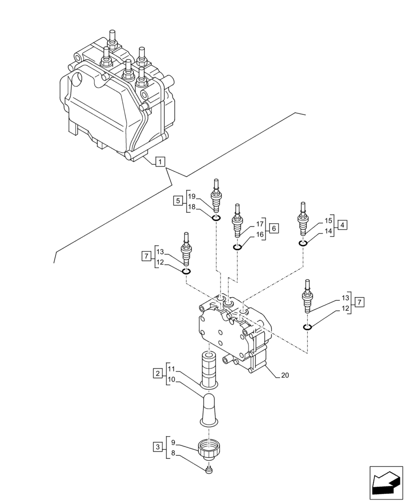 Схема запчастей Case AR-4JJ1XASS01-02 - (55.988.AF) - DEF/ADBLUE™, ELECTRONIC CONTROL UNIT (55) - ELECTRICAL SYSTEMS