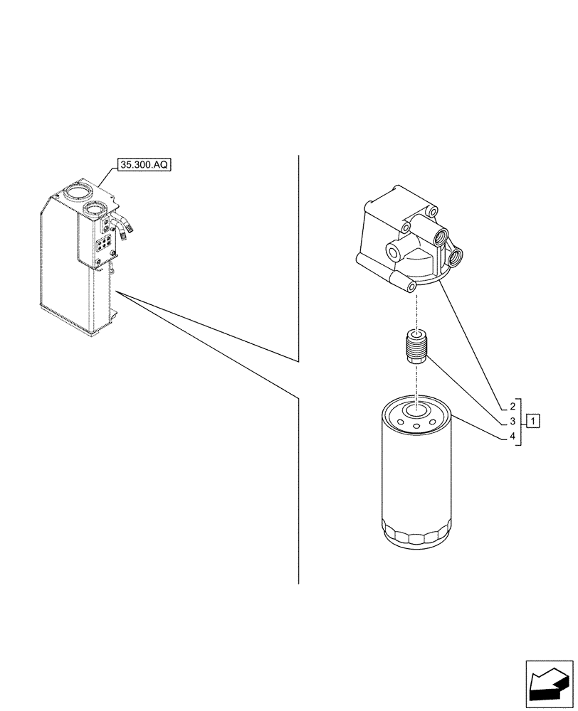 Схема запчастей Case AR-4JJ1XASS01-02 - (10.304.AE) - ENGINE, OIL FILTER (10) - ENGINE