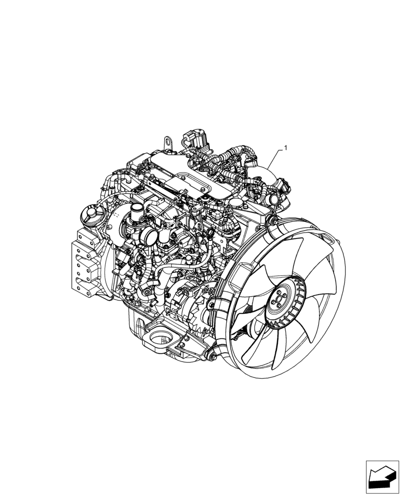 Схема запчастей Case AR-4JJ1XASS01-02 - (10.001.AD[01]) - ENGINE, ASSY (10) - ENGINE