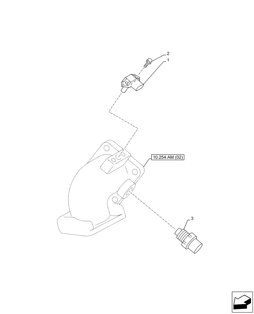 Схема запчастей Case AR-4JJ1XASS01-02 - (55.014.AI) - ENGINE, TEMPERATURE SENDER (55) - ELECTRICAL SYSTEMS