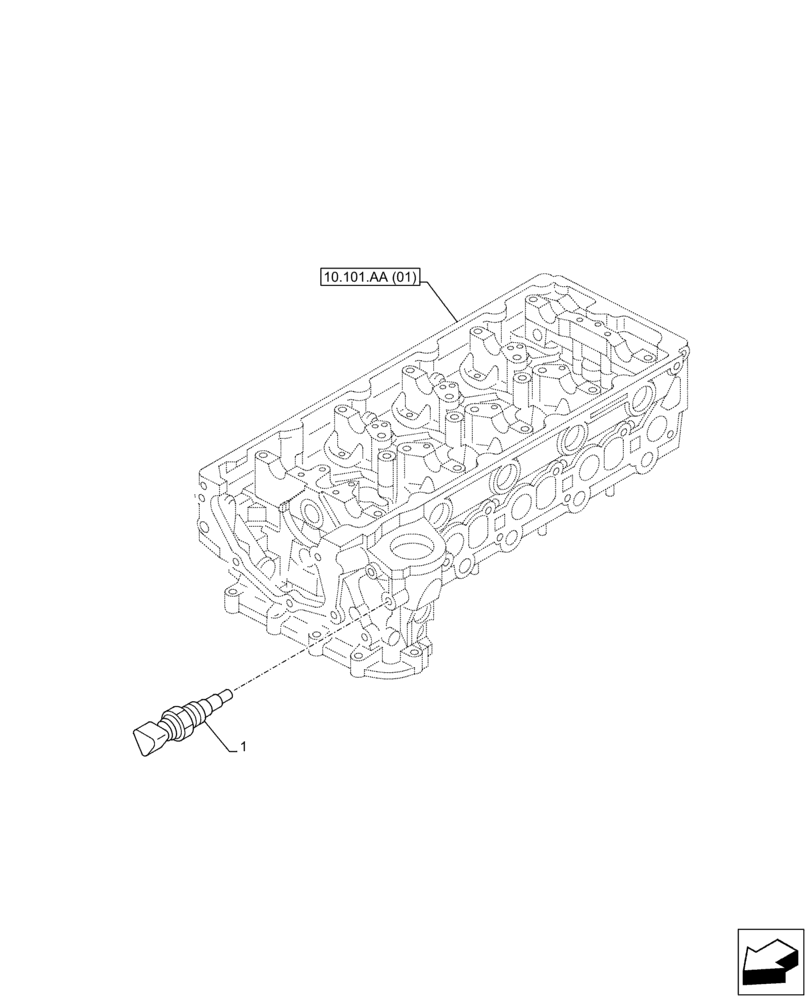 Схема запчастей Case AR-4JJ1XASS01-02 - (55.012.AA) - ENGINE, TEMPERATURE SWITCH (55) - ELECTRICAL SYSTEMS