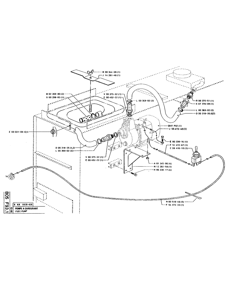 Схема запчастей Case 220 - (045) - FUEL PUMP (02) - FUEL SYSTEM