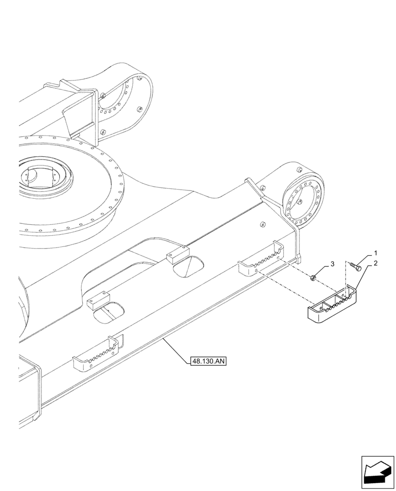 Схема запчастей Case CX130D LC - (90.118.BX[02]) - VAR - 956000 - STEP (L=700MM) (90) - PLATFORM, CAB, BODYWORK AND DECALS