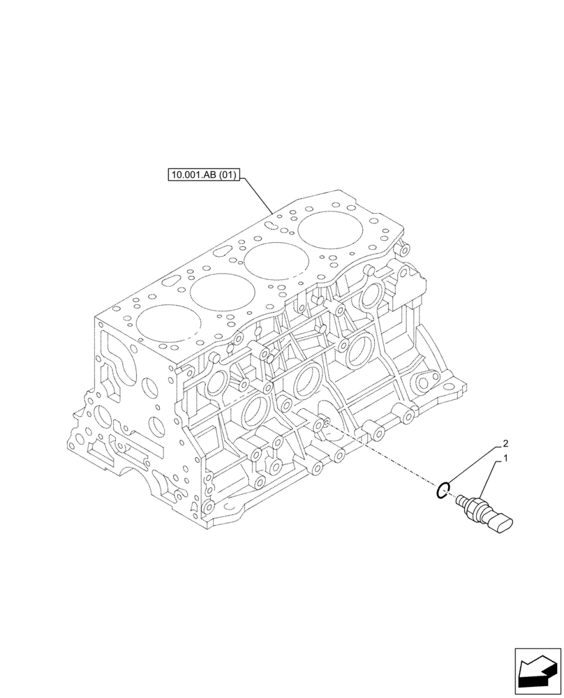Схема запчастей Case AR-4JJ1XASS01-02 - (55.013.AB) - ENGINE, OIL, PRESSURE SWITCH (55) - ELECTRICAL SYSTEMS