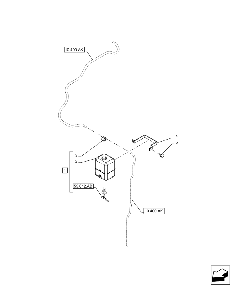 Схема запчастей Case CX130D LC - (10.400.BH) - RADIATOR, EXPANSION TANK (10) - ENGINE