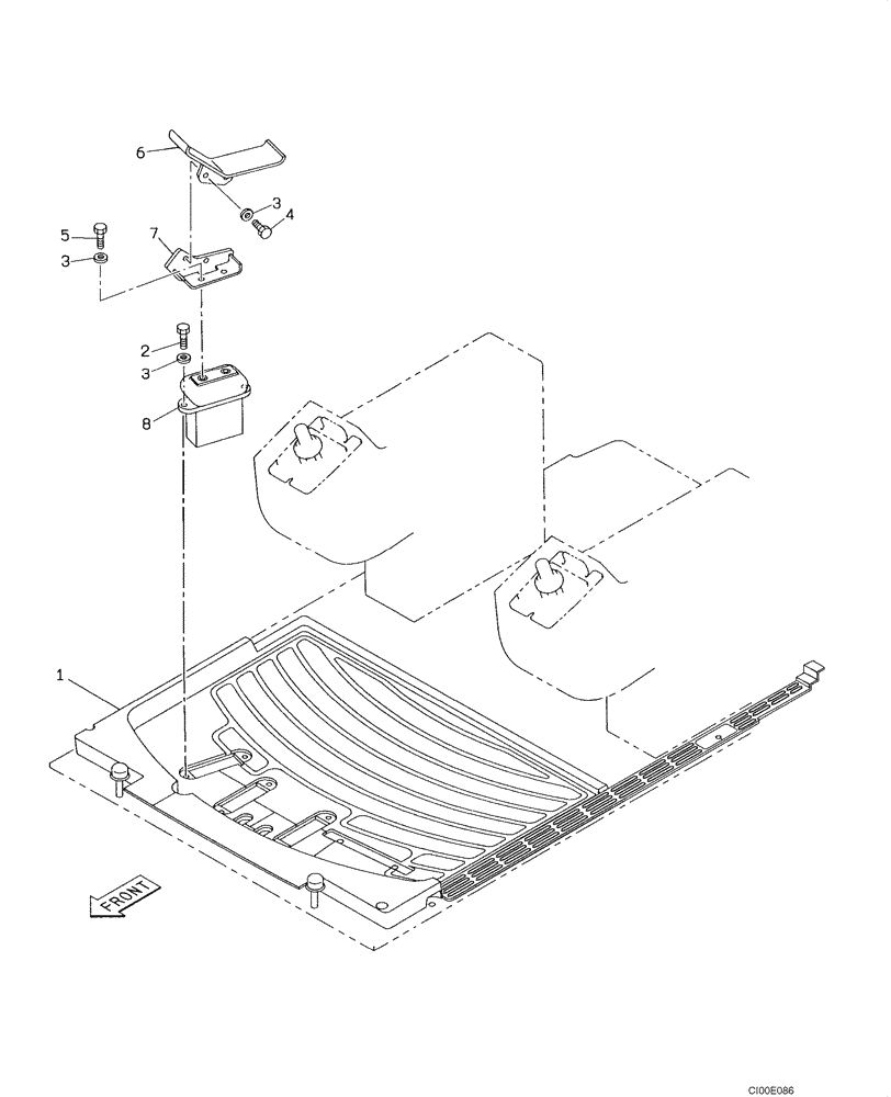 Схема запчастей Case CX130 - (09-14) - AUXILIARY HYDRAULIC CONTROL (09) - CHASSIS