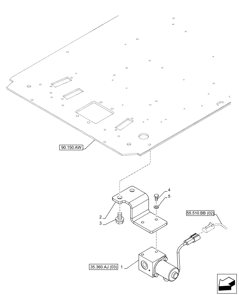 Схема запчастей Case CX160D LC - (35.360.AJ[02]) - VAR - 461871 - HAMMER, SHEARS, SOLENOID VALVE, LINES, W/ELECTRICAL PROPORTIONAL CONTROL (35) - HYDRAULIC SYSTEMS