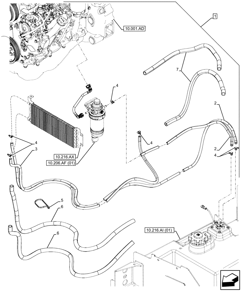 Схема запчастей Case 580N EP - (88.100.10[04]) - DIA KIT, HIGH AMBIENT (88) - ACCESSORIES