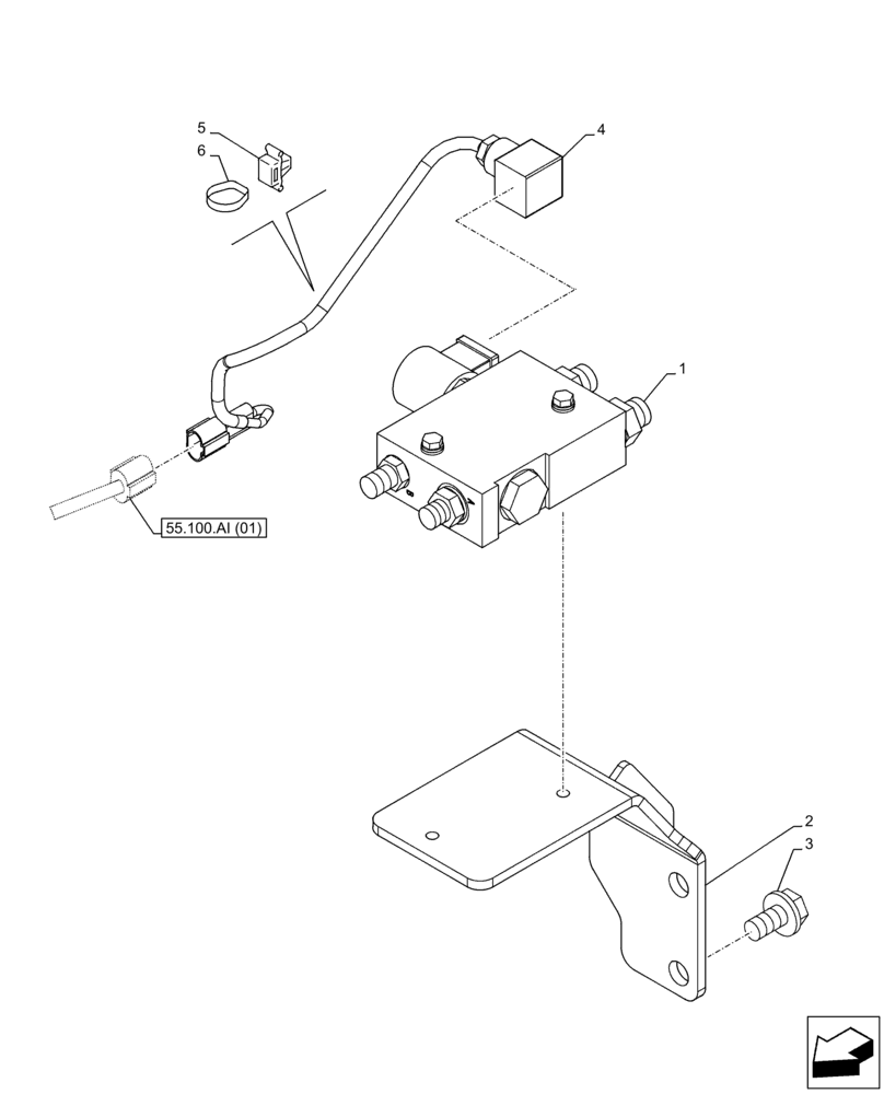 Схема запчастей Case CX130D LC - (35.734.AC) - VAR - 781128 - QUICK COUPLER, SOLENOID VALVE (35) - HYDRAULIC SYSTEMS