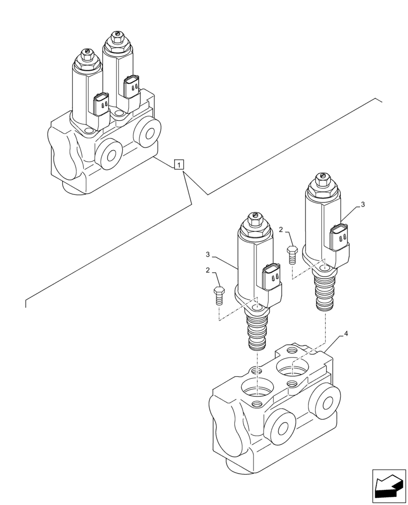 Схема запчастей Case CX160D LC - (35.360.AI[02]) - VAR - 461865, 461871, 461868, 461869 - SOLENOID VALVE, HAMMER CIRCUIT, SHEARS, HIGH FLOW, W/ELECTRICAL PROPORTIONAL CONTROL (35) - HYDRAULIC SYSTEMS