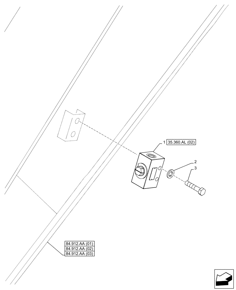 Схема запчастей Case CX130D LC - (35.360.AL[01]) - VAR - 461561, 461865, 461868, 461869, 461871 - ARM, STOP, VALVE, HAMMER CIRCUIT, SHEARS, HIGH FLOW (35) - HYDRAULIC SYSTEMS