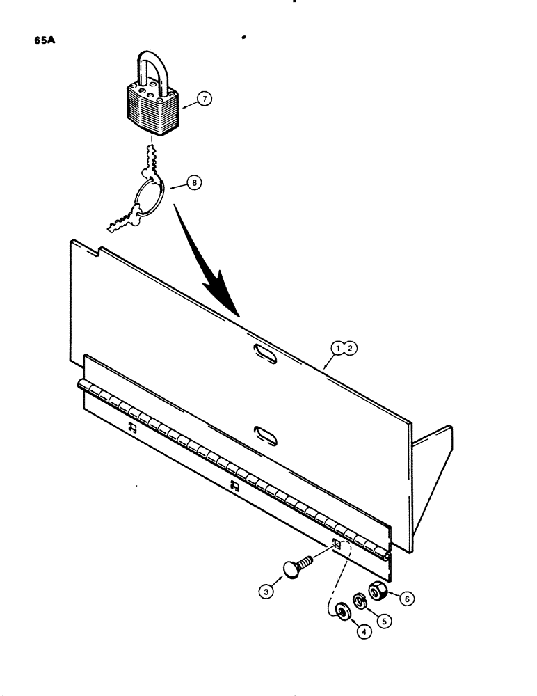 Схема запчастей Case 450B - (065A) - INSTRUMENT PANEL LOCKUP PARTS (06) - ELECTRICAL SYSTEMS