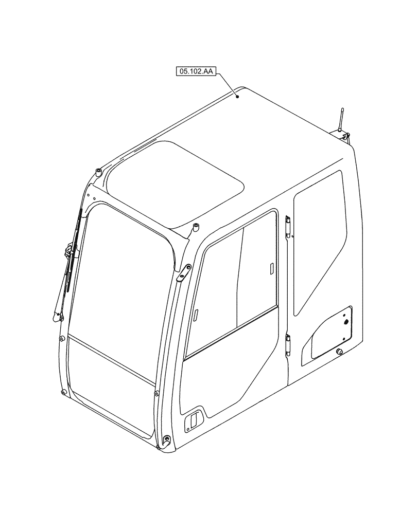 Схема запчастей Case CX130D - (00.000.05[01]) - PICTORIAL INDEX - MACHINE COMPLETION AND EQUIPMENT (00) - GENERAL & PICTORIAL INDEX