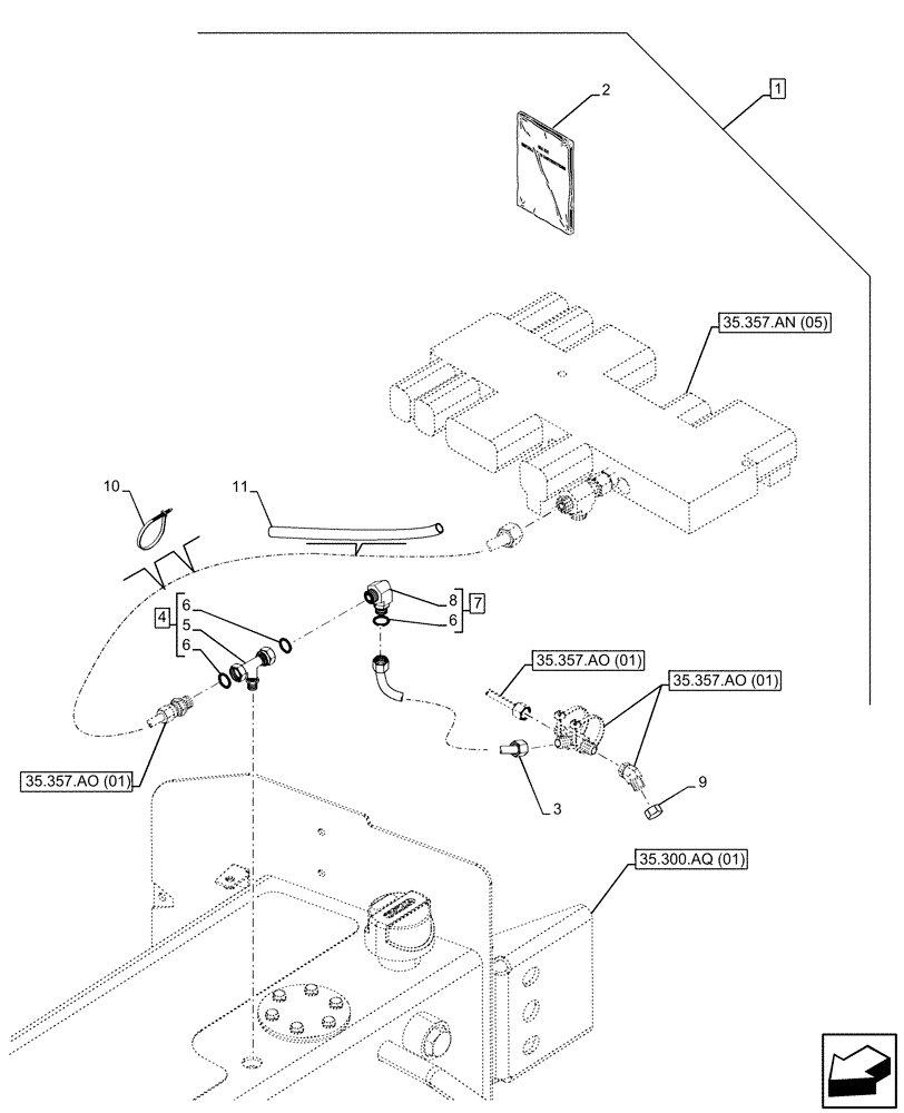 Схема запчастей Case 580N EP - (88.100.35[35]) - DIA KIT, FIELD SERVICE TLB PLT VIBRATION (88) - ACCESSORIES