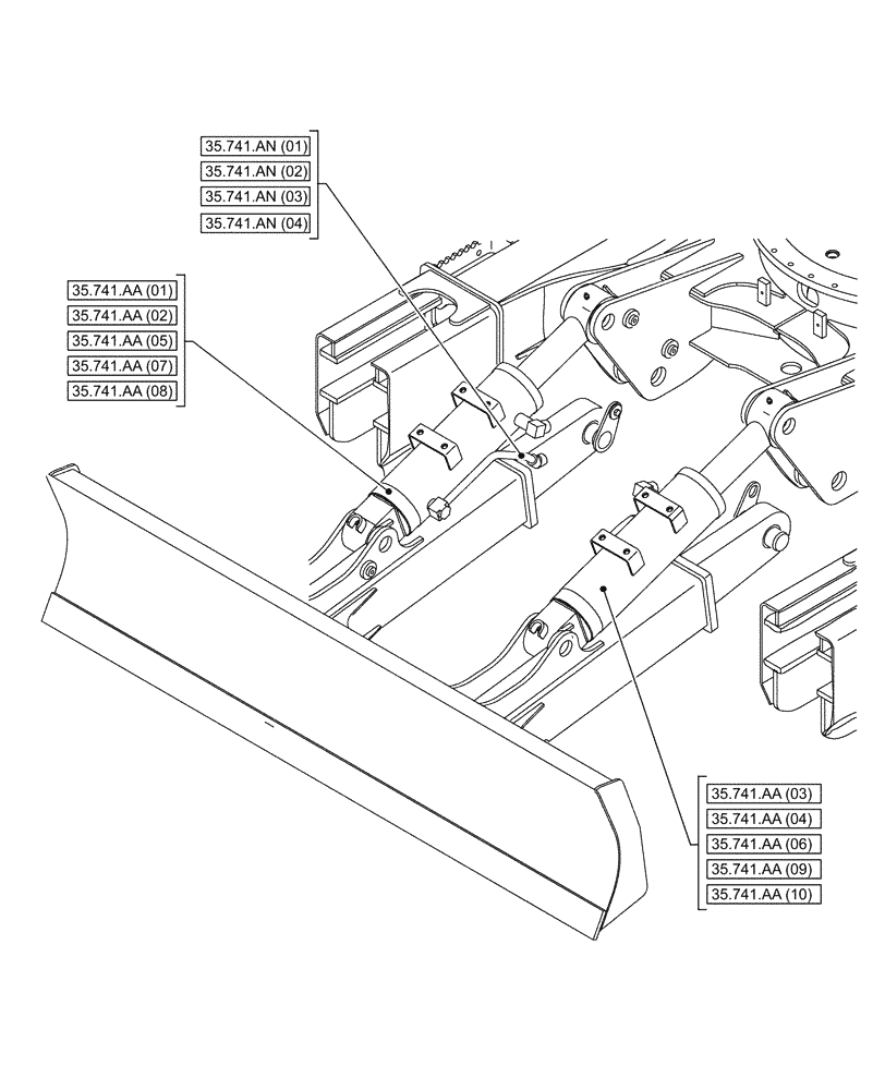 Схема запчастей Case CX130D - (00.000.35[06]) - PICTORIAL INDEX - HYDRAULIC SYSTEMS (00) - GENERAL & PICTORIAL INDEX