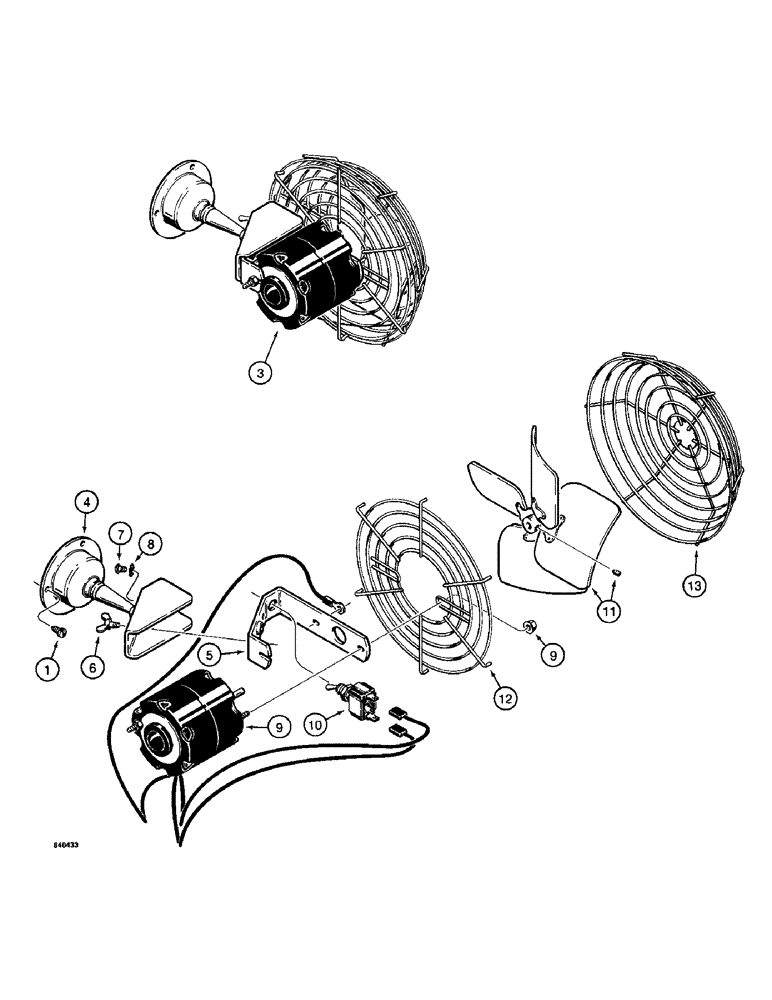 Схема запчастей Case 1187 - (100) - DEFROSTER FAN (05) - UPPERSTRUCTURE CHASSIS
