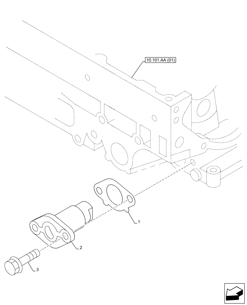 Схема запчастей Case AR-4JJ1XASS01-02 - (10.106.AU) - CAMSHAFT, CHAIN, TENSIONER (10) - ENGINE