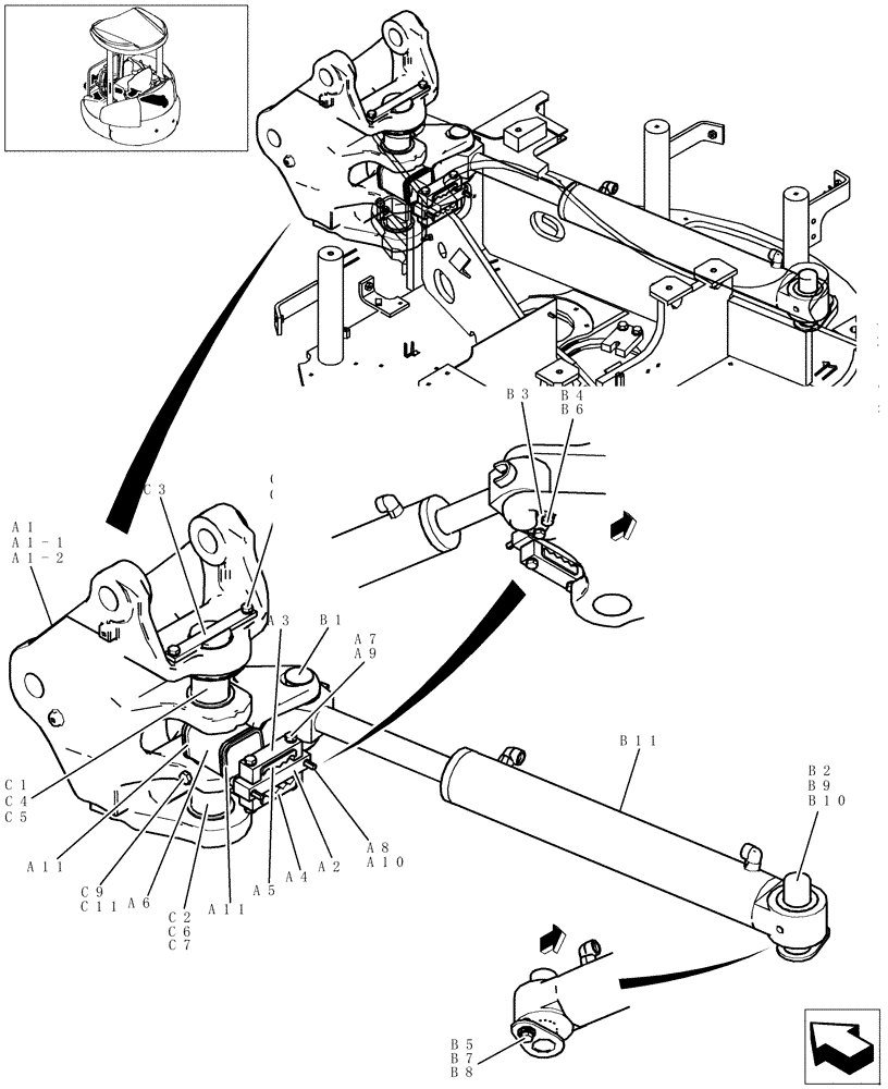 Схема запчастей Case CX31B - (013-60[1]) - BRACKET ASSY, SWING (NIBBLER & BREAKER) (39) - FRAMES AND BALLASTING