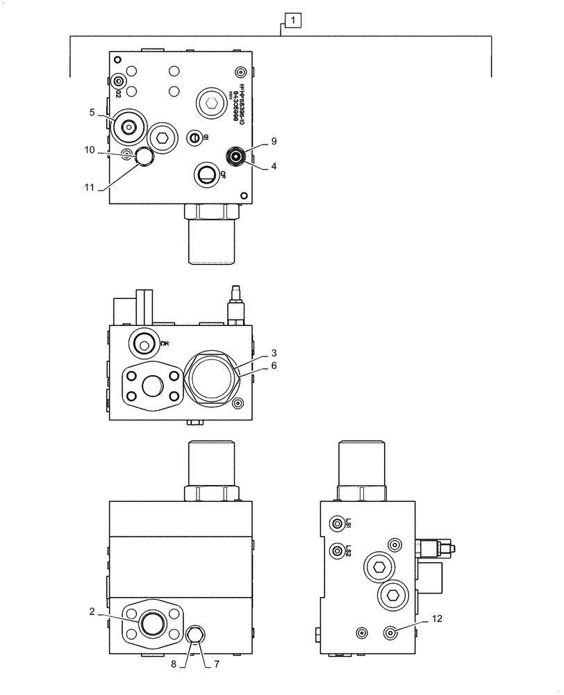 Схема запчастей Case 1021F - (35.182.03) - PRIORITY VALVE ASSEMBLY (35) - HYDRAULIC SYSTEMS
