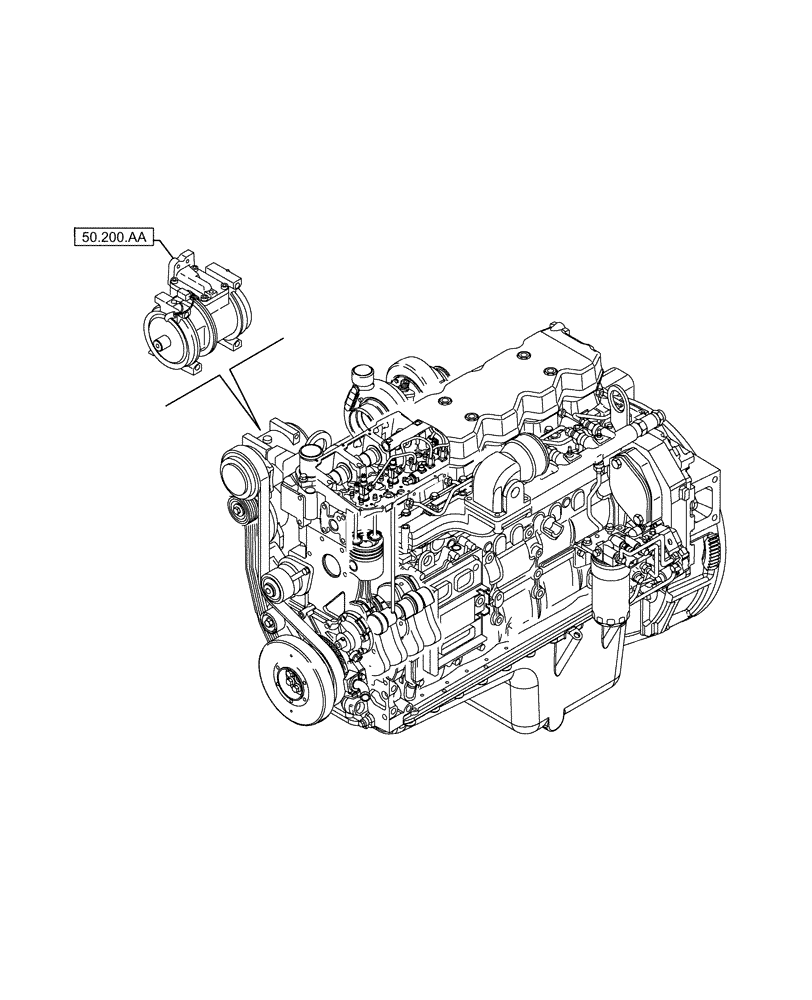 Схема запчастей Case F4HFE613D B007 - (00.000.50) - PICTORIAL INDEX - CAB CLIMATE CONTROL (00) - GENERAL & PICTORIAL INDEX