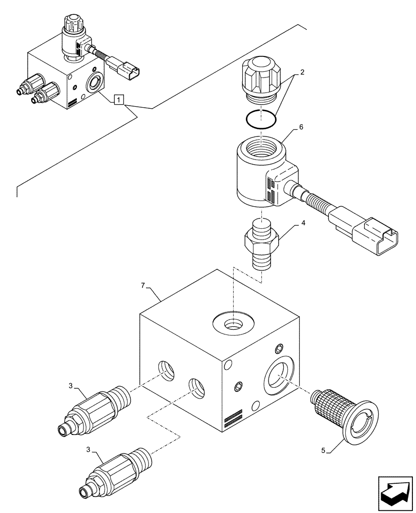 Схема запчастей Case 580SN WT - (35.726.AD[02]) - VAR - 423080 - HYDRAULIC LIFT, W/ MECHANICAL LIFT, SOLENOID VALVE, COMPONENTS (35) - HYDRAULIC SYSTEMS