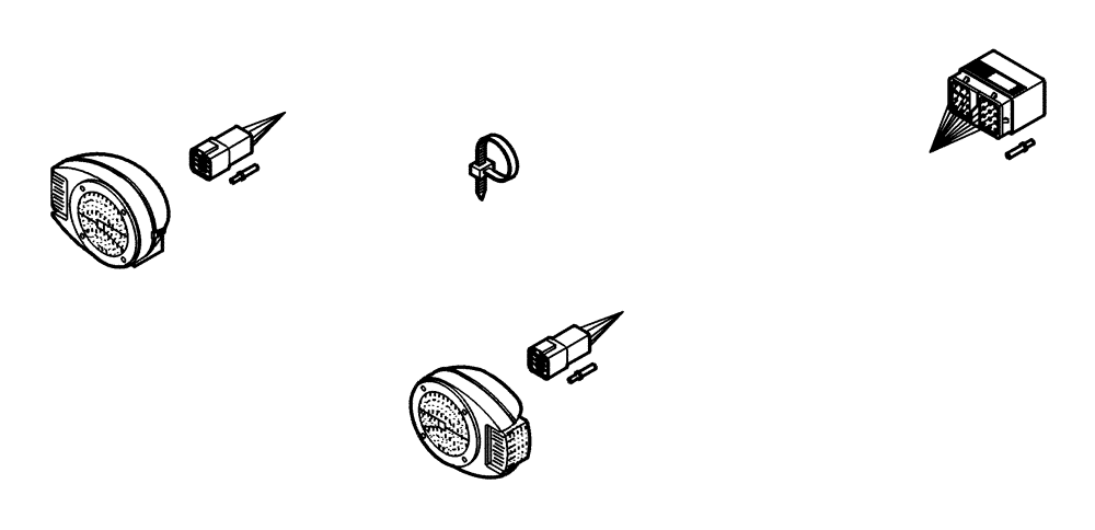 Схема запчастей Case 321D - (32.133[002]) - CABLE HARNESS FRONT CARRIAGE (OPTION) (S/N 591216-UP) No Description