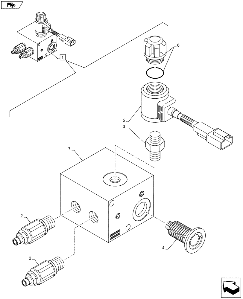Схема запчастей Case 590SN - (35.726.2003[02]) - VAR - X20233X - VALVE - HEAVY LIFT (MECH CONTROL) (35) - HYDRAULIC SYSTEMS